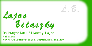 lajos bilaszky business card